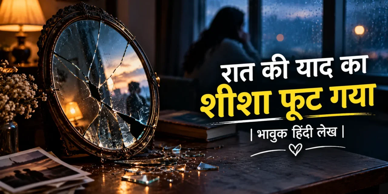 रात की याद का शीशा फूट गया | भावुक हिंदी लेख