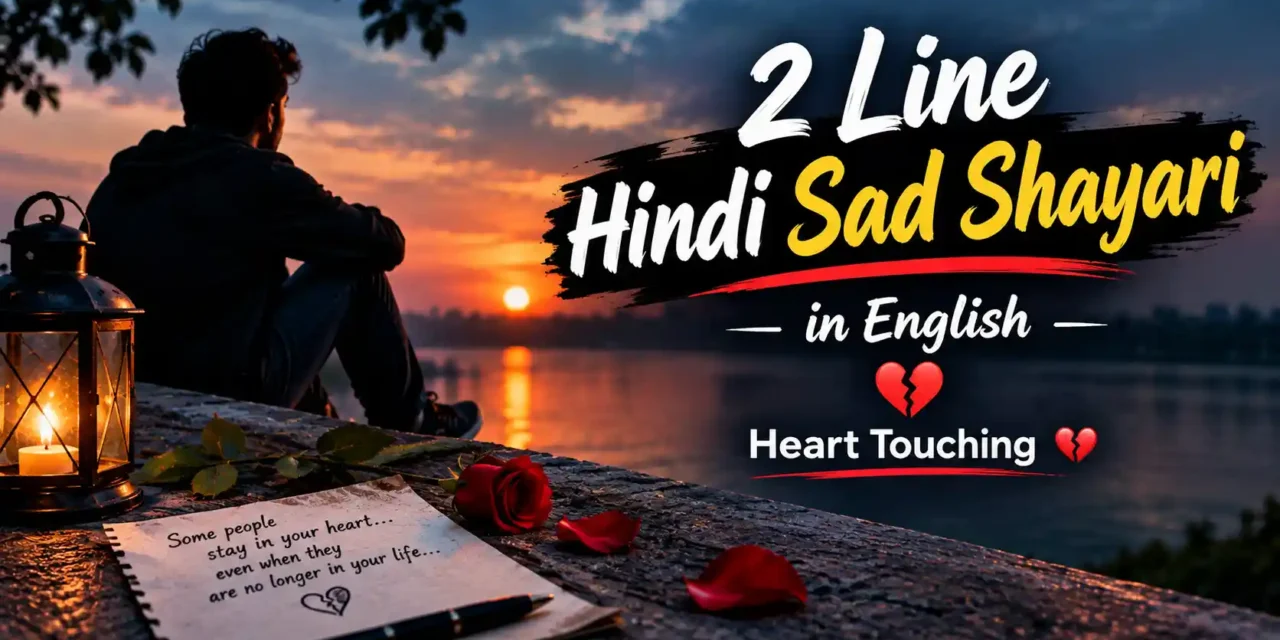 2 Line Hindi Sad Shayari in English: Heart Touching Shayari in Hindi & Hinglish