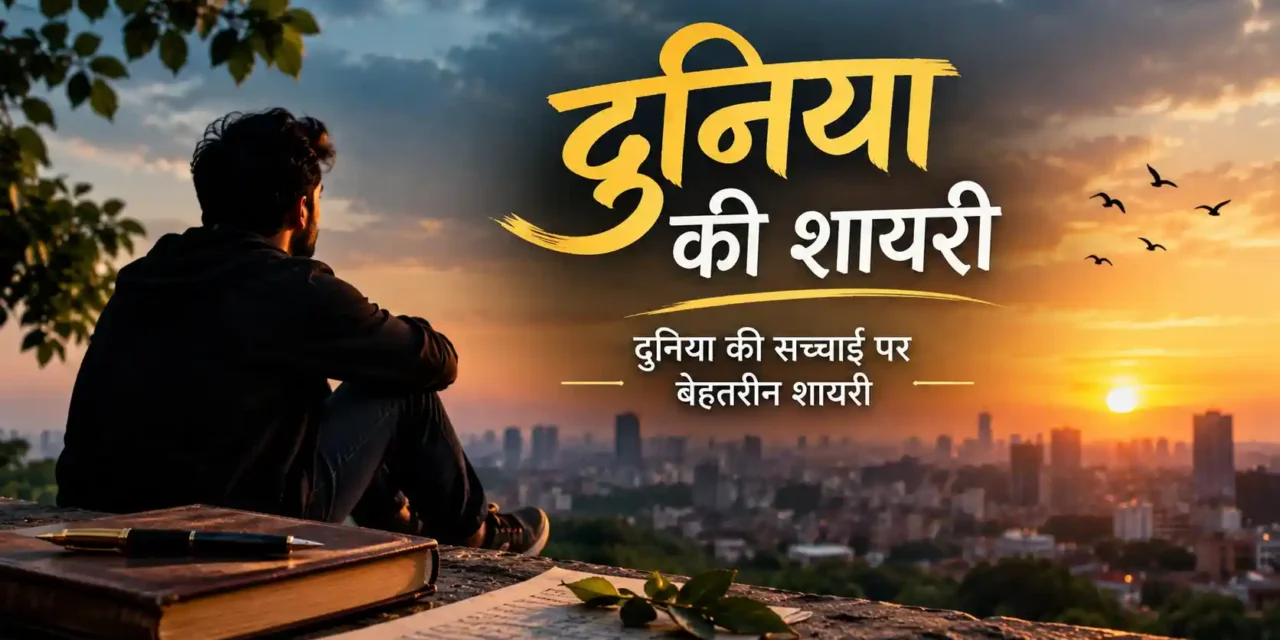 Duniya Shayari in Hindi – दुनिया की सच्चाई पर बेहतरीन शायरी